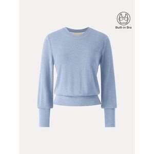 NWT OGL ProWarm Elevated Crewneck Brushed Brami Sky Blue Eco-Mousse Top Size L